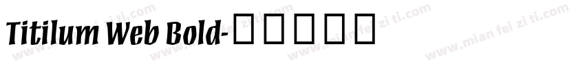 Titilum Web Bold字体转换